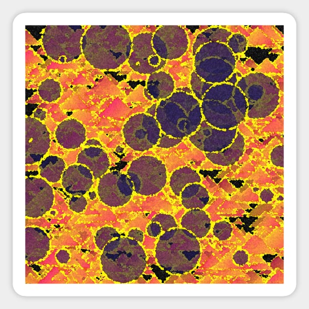 Bubbly orange abstract Magnet by Gaspar Avila